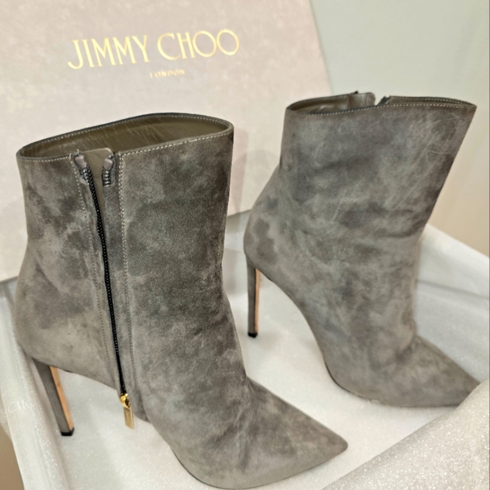Jimmy Choo Gray Suede Boots